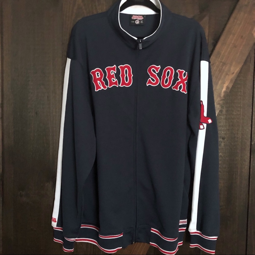 Men's Stitches Red Sox Full-Zip Warmup Jacket